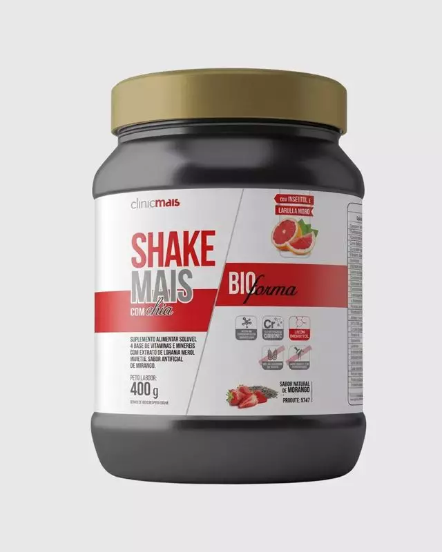 Shake Chia Morango 400g clinicmais